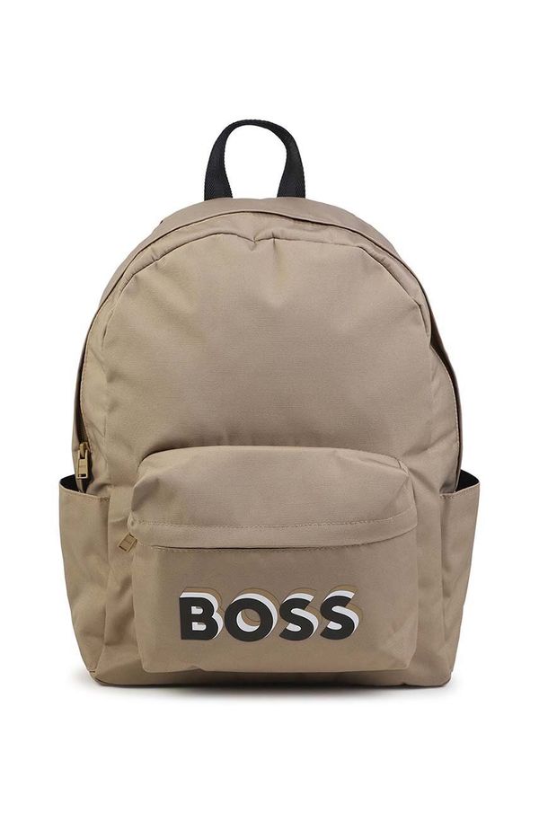 Boss Dječji ruksak BOSS boja: bež, mali, s tiskom