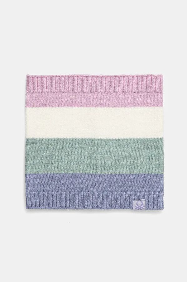 United Colors of Benetton Dječji šal s mješavinom vune United Colors of Benetton boja: ružičasta, s uzorkom, 1D9SHU00A