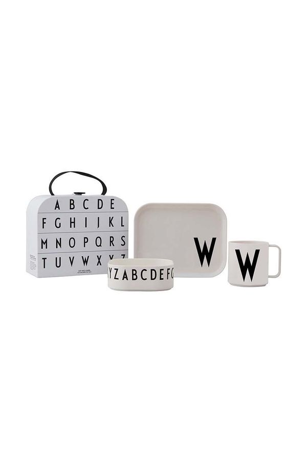 Design Letters Dječji set za doručak Design Letters Classics in a suitcase W 4-pack