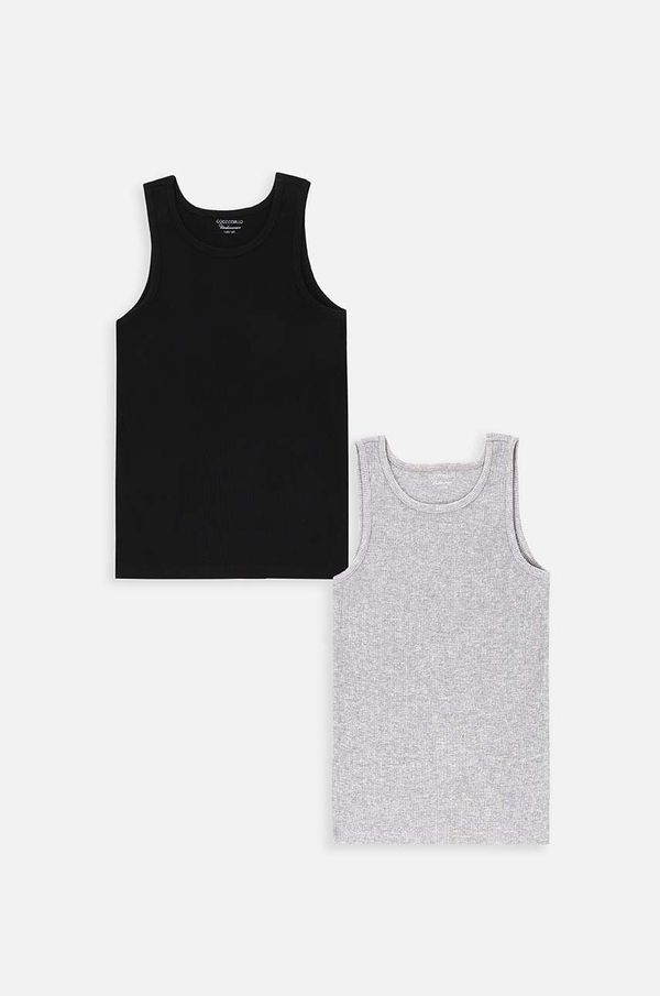 Coccodrillo Dječji top Coccodrillo 2-pack boja: crna, bez uzorka, BASIC UNDERWEAR