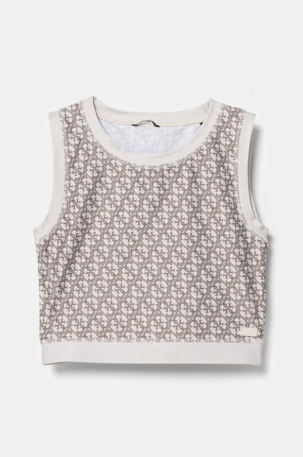 Guess Dječji top Guess boja: bež, J5RI43 MC01P