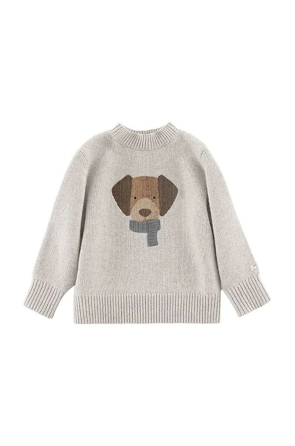 Donsje Dječji vuneni pulover Donsje Denn Merino Wool Sweater Dog boja: bež, 4083505