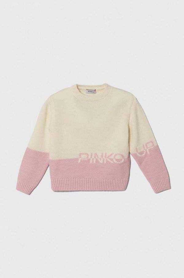 Pinko Up Dječji vuneni pulover Pinko Up boja: ružičasta