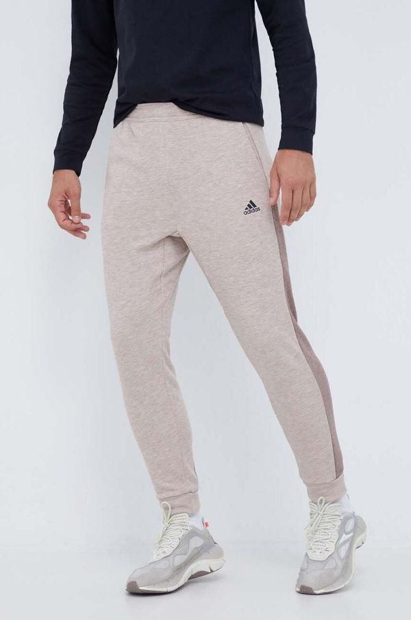 adidas Donji dio trenirke adidas boja: bež, s uzorkom