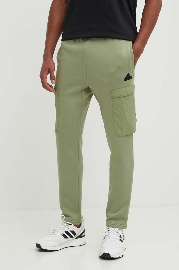 adidas Donji dio trenirke adidas City Escape boja: zelena, s aplikacijom, IV7419