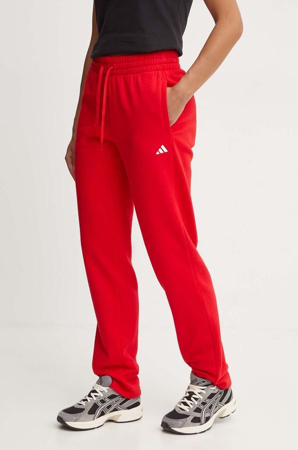 adidas Donji dio trenirke adidas Essentials boja: crvena, bez uzorka, IY1634
