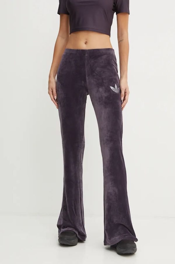 adidas Originals Donji dio trenirke adidas Originals Bling Flares boja: ljubičasta, s aplikacijom, IW5682