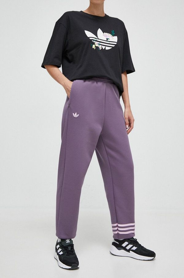 adidas Originals Donji dio trenirke adidas Originals boja: ljubičasta, s aplikacijom