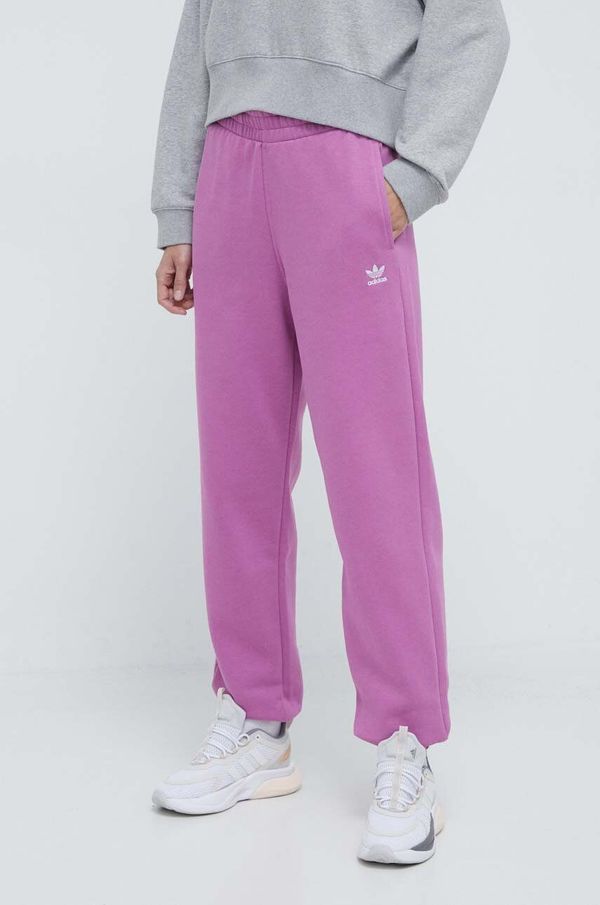 adidas Originals Donji dio trenirke adidas Originals Essentials Fleece Joggers boja: ružičasta, bez uzorka, IR5964
