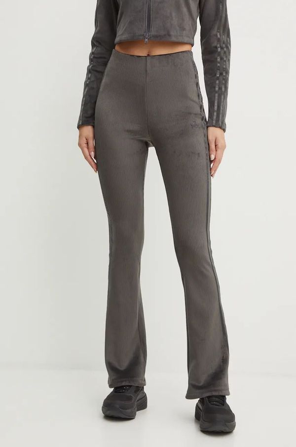 adidas Originals Donji dio trenirke adidas Originals Femme Galore Rib Flared Legging boja: siva, bez uzorka, JN3024