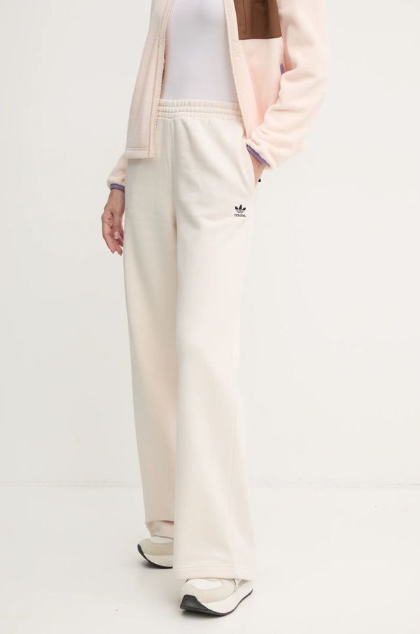 adidas Originals Donji dio trenirke adidas Originals Femme Galore Wideleg Fleece Pants boja: bež, bez uzorka, JN3027