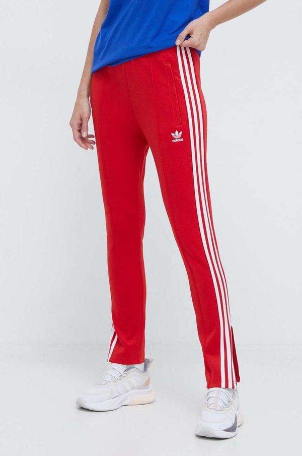 adidas Originals Donji dio trenirke adidas Originals SST Classic TP boja: crvena, s aplikacijom, IK6603