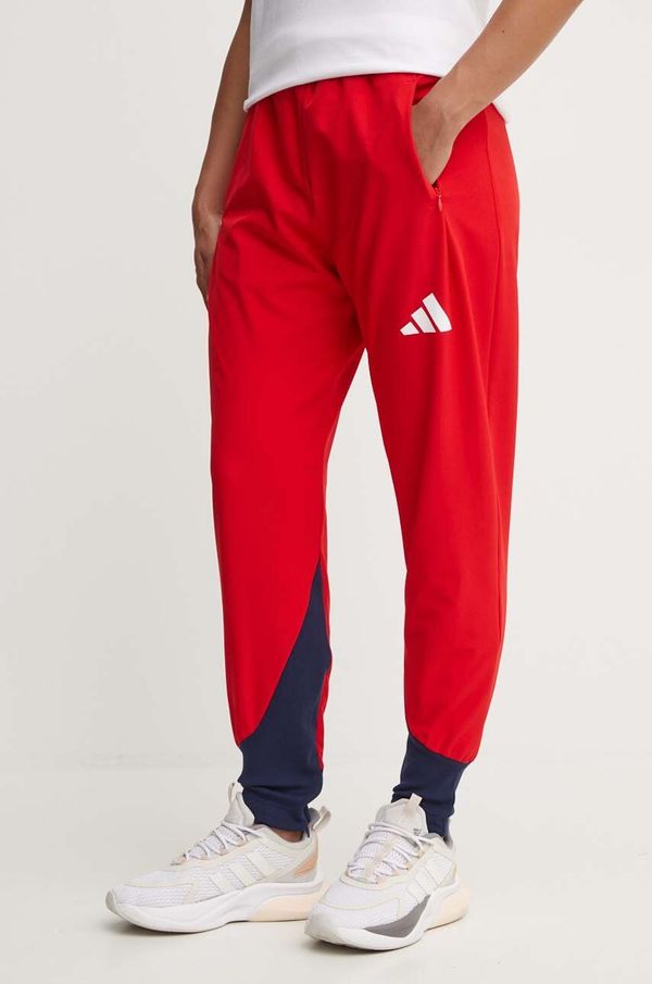 adidas Performance Donji dio trenirke adidas Performance Olympic boja: crvena, s uzorkom, JF6669