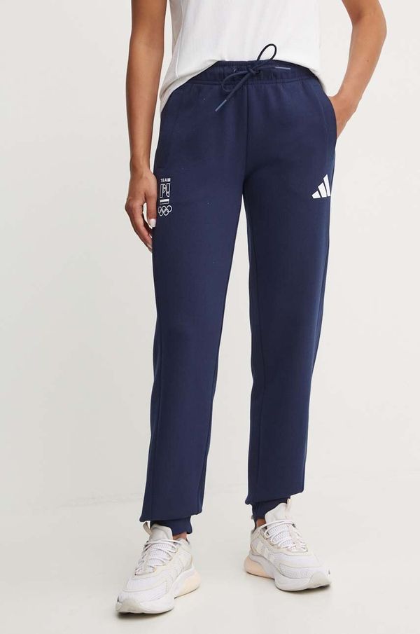adidas Performance Donji dio trenirke adidas Performance Olympic boja: tamno plava, s tiskom, JF9047