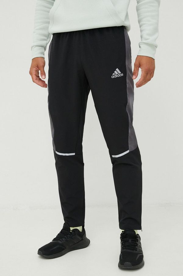 adidas Performance Donji dio trenirke adidas Performance za muškarce, boja: crna, s tiskom