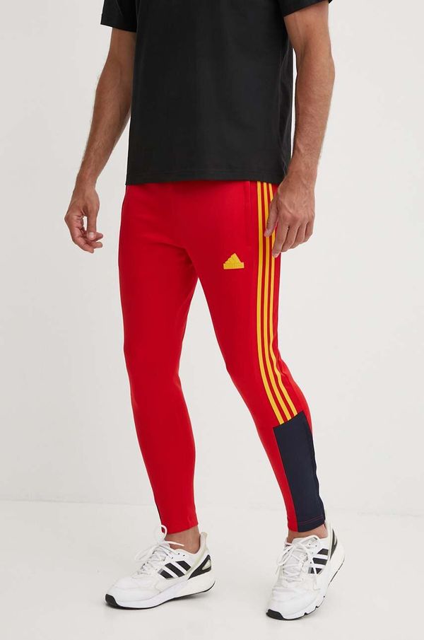 adidas Donji dio trenirke adidas Tiro boja: crvena, s aplikacijom, IY4518