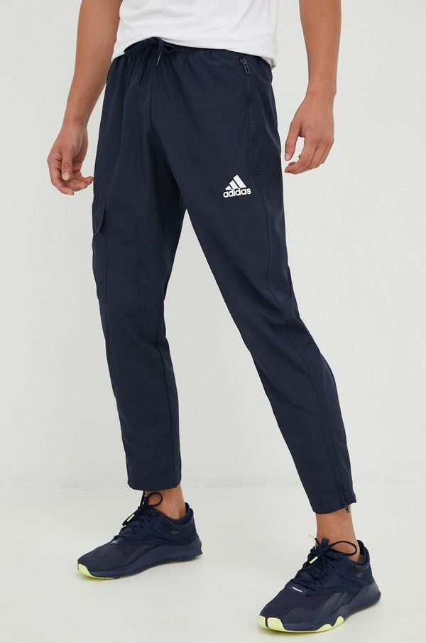 adidas Donji dio trenirke adidas za muškarce, boja: tamno plava, glatki materijal