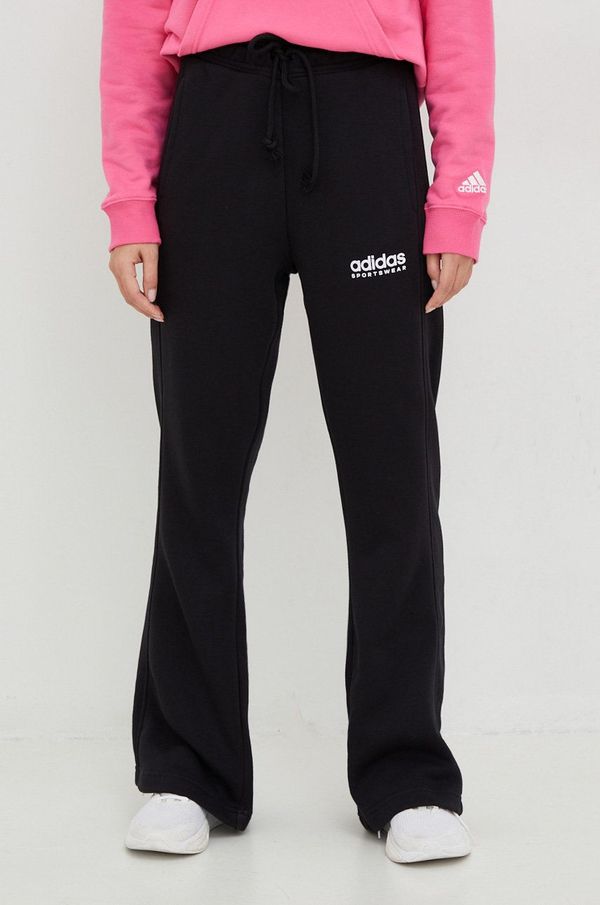 adidas Donji dio trenirke adidas za žene, boja: crna, s tiskom