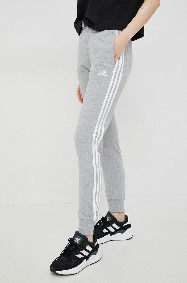 adidas Donji dio trenirke adidas za žene, boja: siva, s aplikacijom