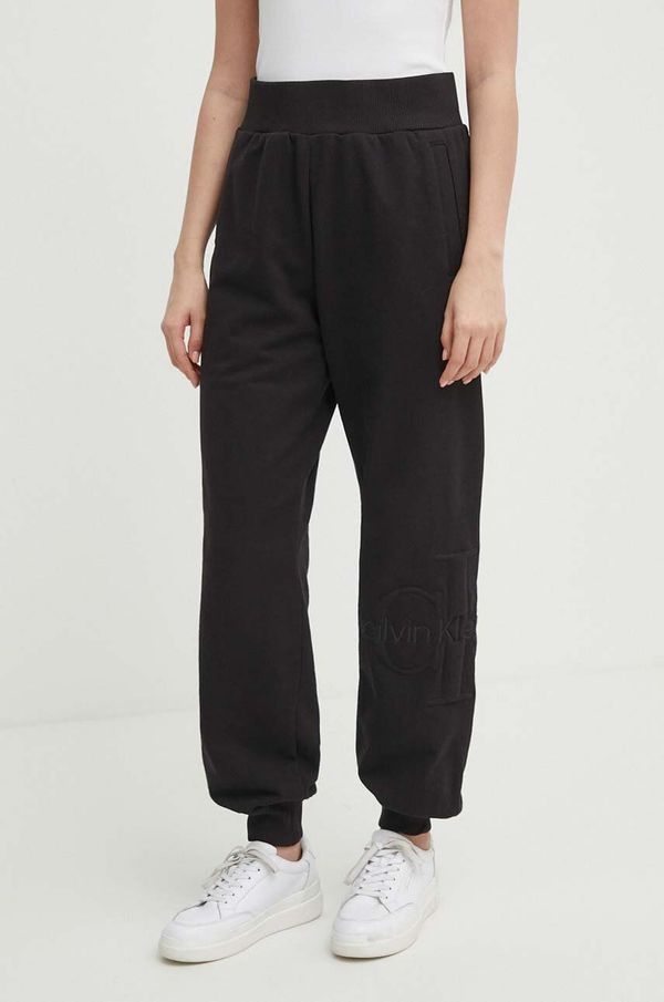 Calvin Klein Jeans Donji dio trenirke Calvin Klein Jeans boja: crna, bez uzorka, J20J223273