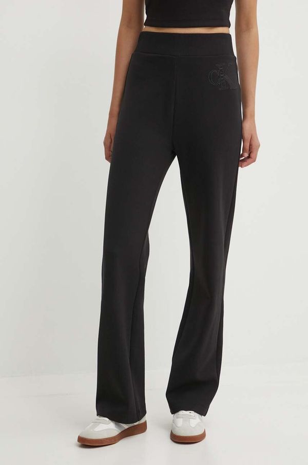 Calvin Klein Jeans Donji dio trenirke Calvin Klein Jeans boja: crna, s aplikacijom, J20J223588