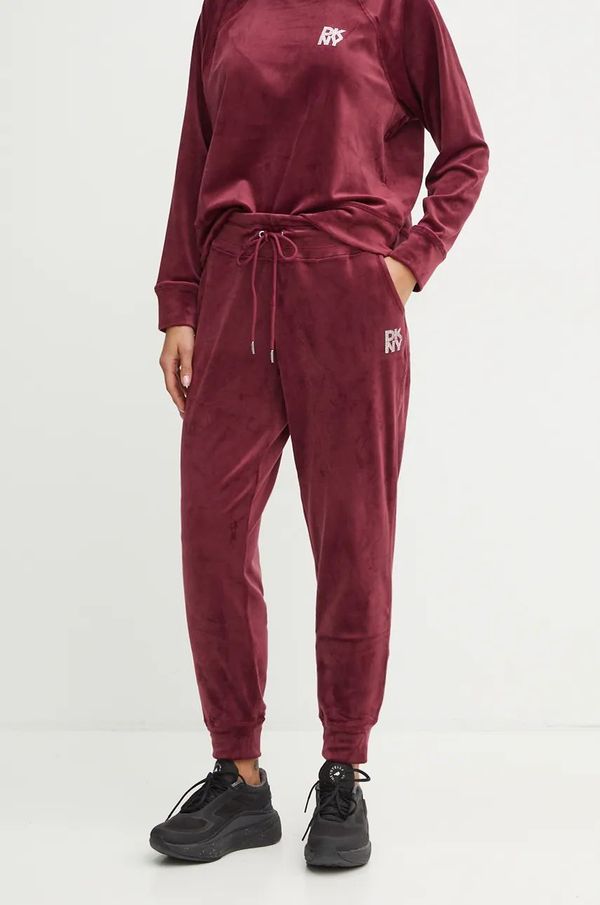 DKNY Donji dio trenirke Dkny boja: bordo, s aplikacijom, DP4P3535
