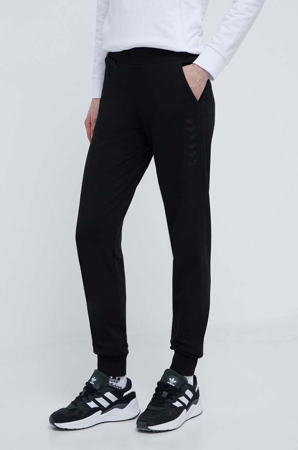 EA7 Emporio Armani Donji dio trenirke EA7 Emporio Armani boja: crna, bez uzorka