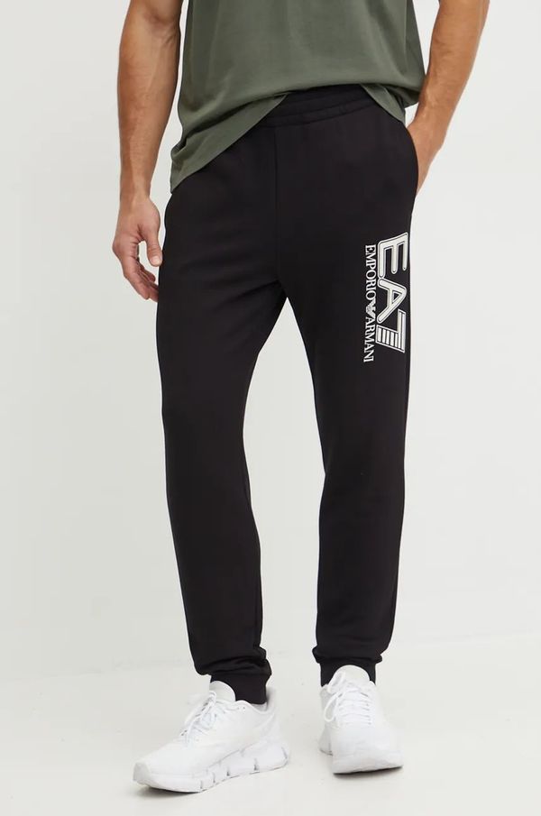 EA7 Emporio Armani Donji dio trenirke EA7 Emporio Armani boja: crna, s tiskom, PJVTZ.6DPP51