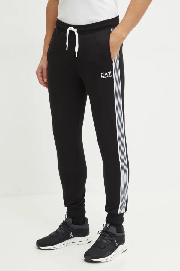 EA7 Emporio Armani Donji dio trenirke EA7 Emporio Armani boja: crna, s uzorkom, PJ9FZ.6DPP69