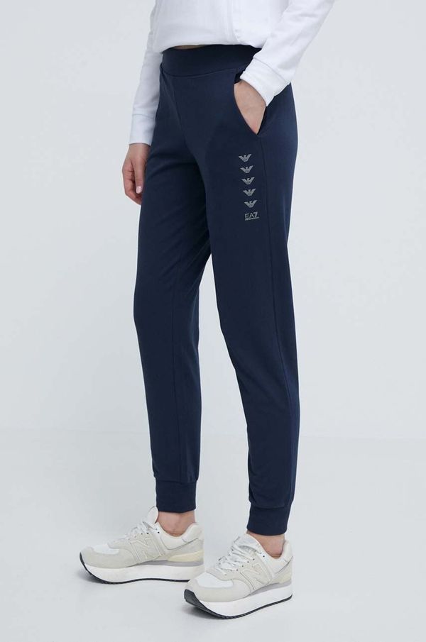 EA7 Emporio Armani Donji dio trenirke EA7 Emporio Armani boja: tamno plava, s tiskom