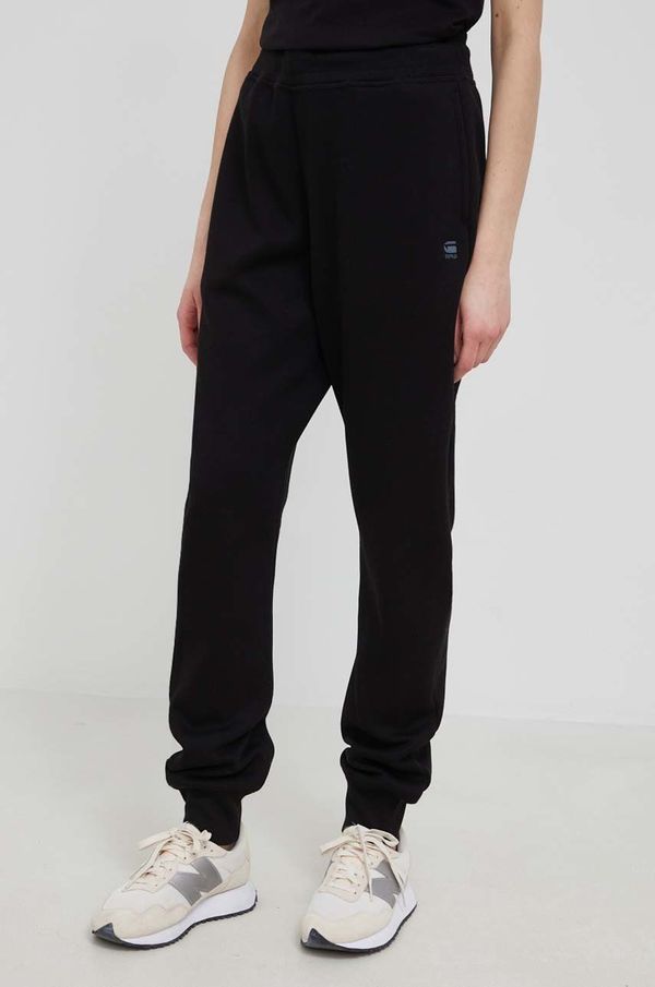 G-Star Raw Donji dio trenirke G-Star Raw za žene, boja: crna, glatki materijal