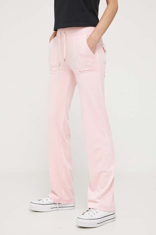 Juicy Couture Donji dio trenirke Juicy Couture Del Ray boja: ružičasta, glatki materijal