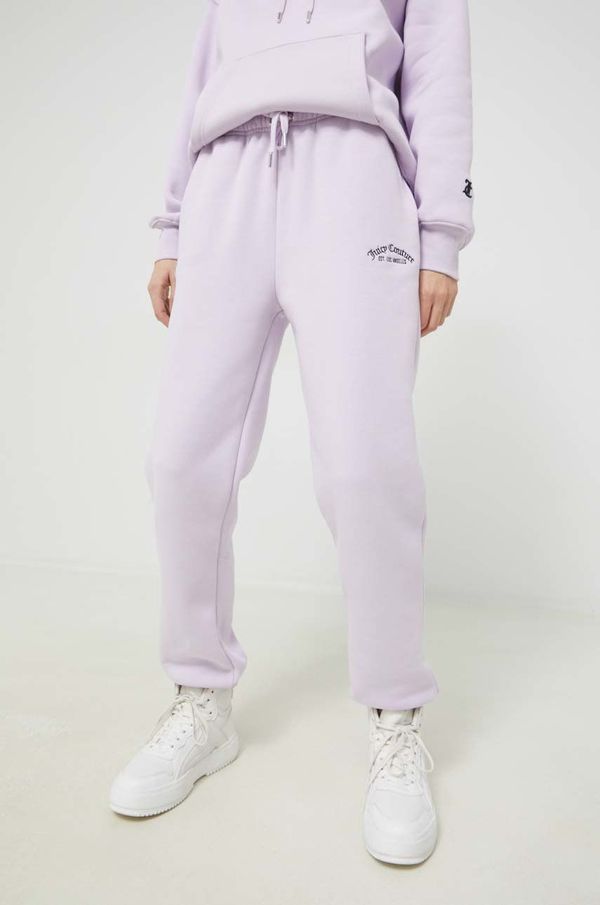 Juicy Couture Donji dio trenirke Juicy Couture Wendy za žene, boja: ljubičasta, s aplikacijom
