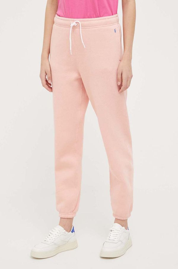 Polo Ralph Lauren Donji dio trenirke Polo Ralph Lauren boja: ružičasta, bez uzorka, 211891560