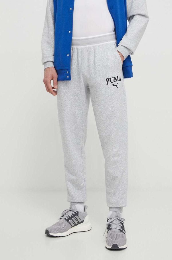 Puma Donji dio trenirke Puma SQUAD boja: siva, s tiskom, 678972