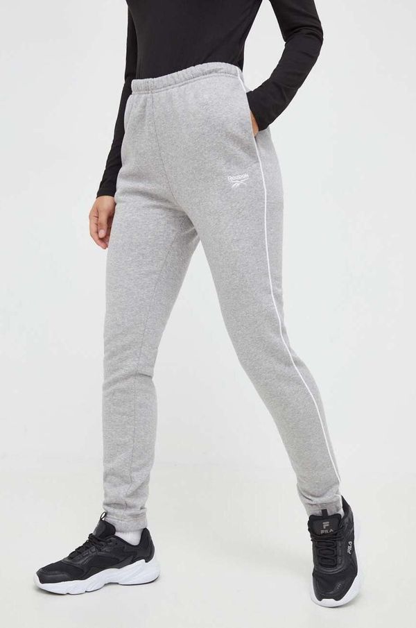 Reebok Donji dio trenirke Reebok boja: siva, melanž