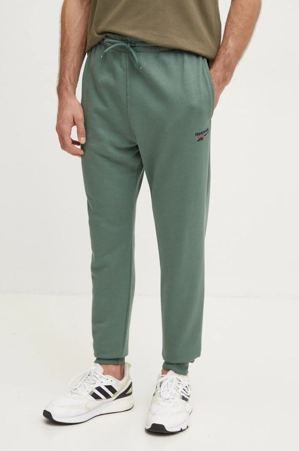 Reebok Donji dio trenirke Reebok boja: zelena, bez uzorka, 100206015