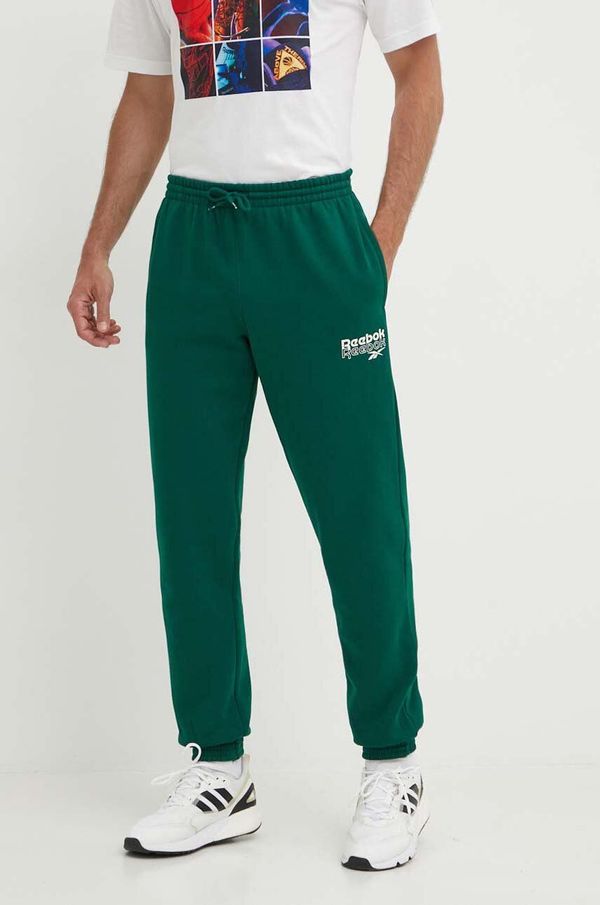 Reebok Donji dio trenirke Reebok Brand Proud boja: zelena, s tiskom, 100076462
