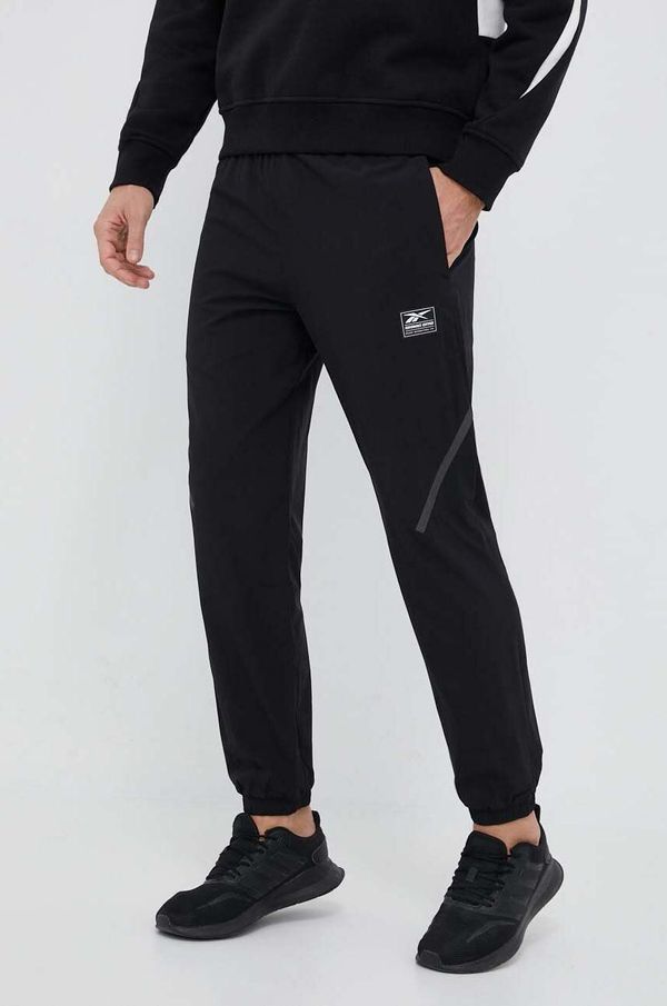 Reebok Classic Donji dio trenirke Reebok Classic boja: crna, glatki materijal