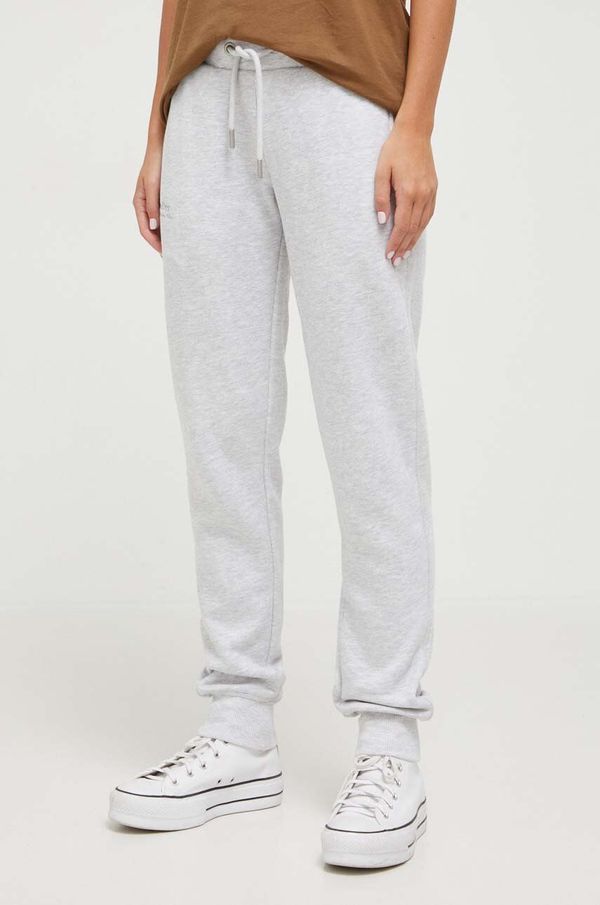 Superdry Donji dio trenirke Superdry boja: siva, melanž