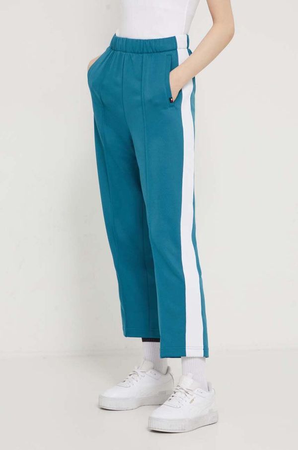 Tommy Jeans Donji dio trenirke Tommy Jeans boja: zelena, s uzorkom