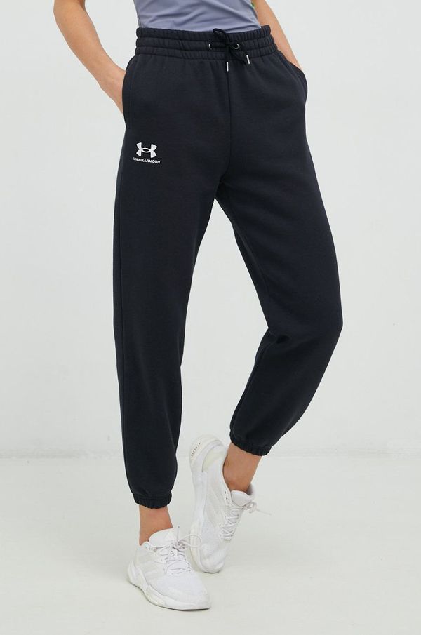 Under Armour Donji dio trenirke Under Armour za žene, boja: crna, glatki materijal