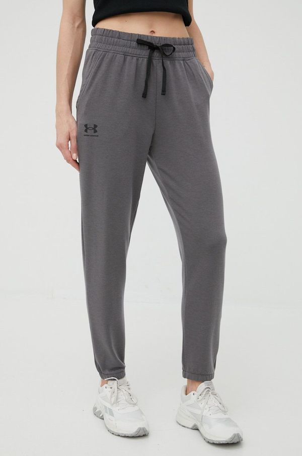 Under Armour Donji dio trenirke Under Armour za žene, boja: siva, glatki materijal