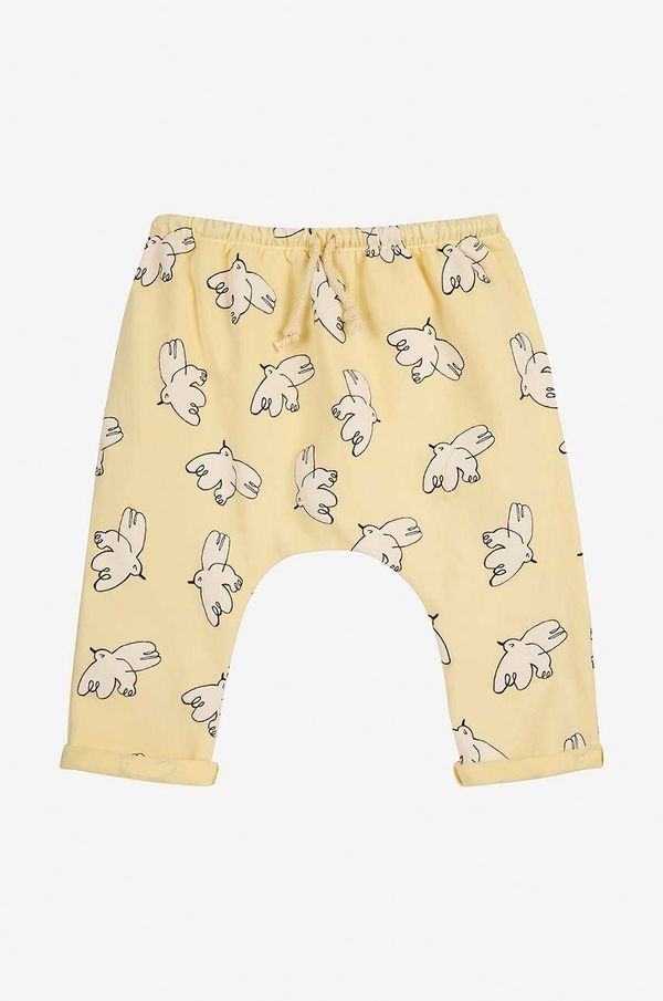 Bobo Choses Donji dio trenirke za bebe Bobo Choses Freedom Bird boja: žuta, s uzorkom, 224AB058