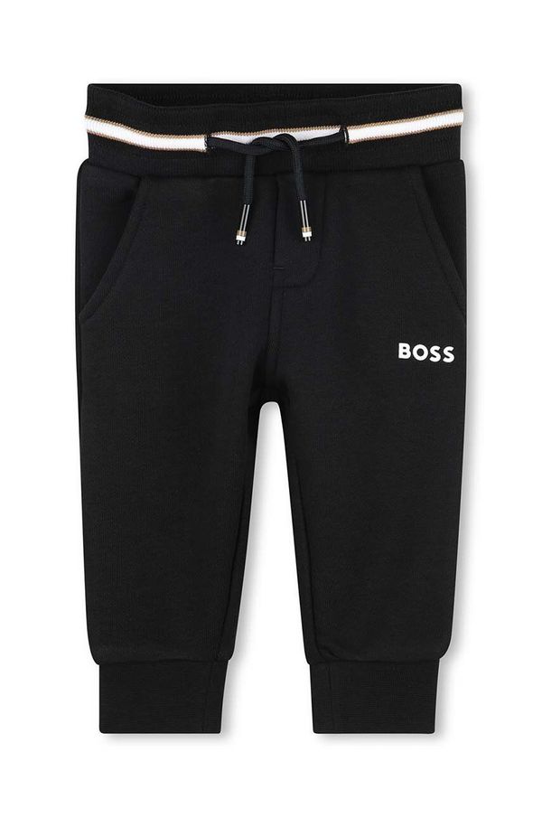Boss Donji dio trenirke za bebe BOSS boja: crna, bez uzorka, J51272