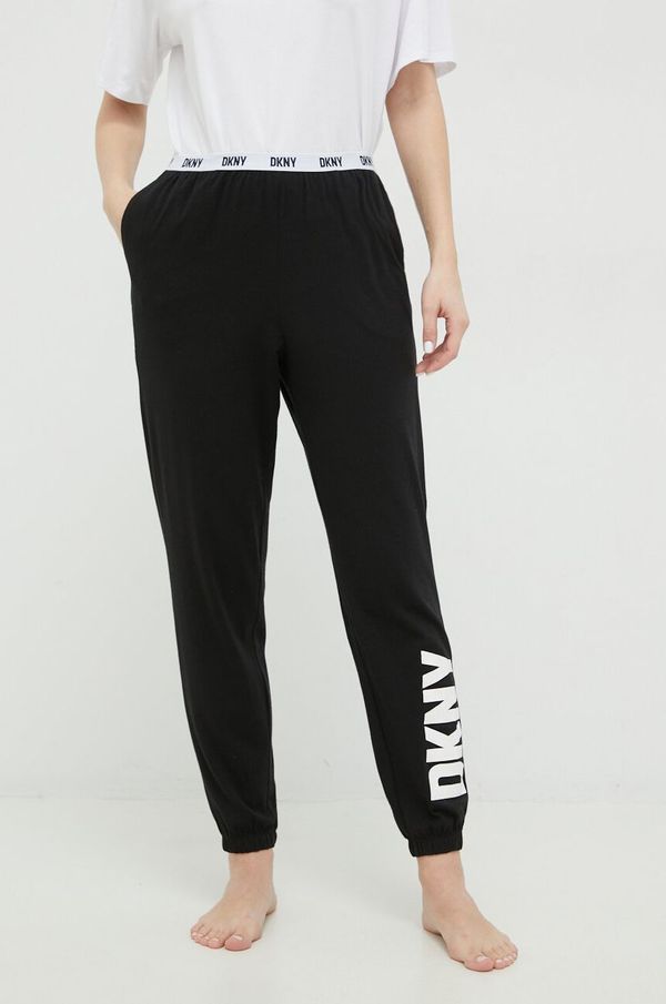 DKNY Dugi doljnji dio pidžame Dkny za žene, boja: crna