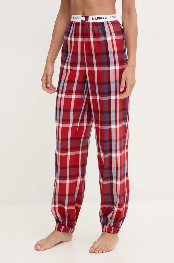 Tommy Hilfiger Dugi donji dio pidžame Tommy Hilfiger za žene, boja: bordo, UW0UW05634
