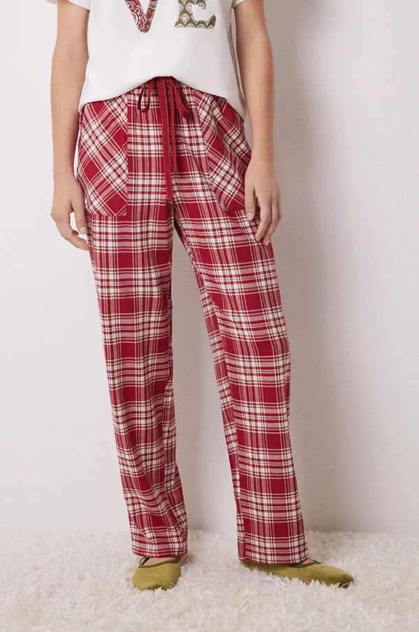 women'secret Dugi donji dio pidžame women'secret MIX AND MATCH LOVE ACTUALLY za žene, boja: crvena, 3708469
