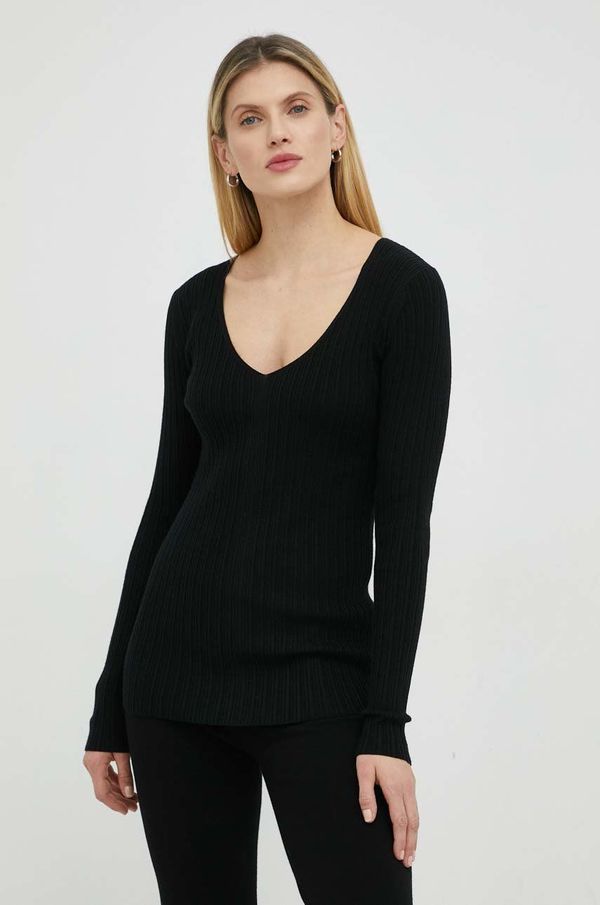 By Malene Birger Dugi vuneni šal By Malene Birger za žene, boja: crna