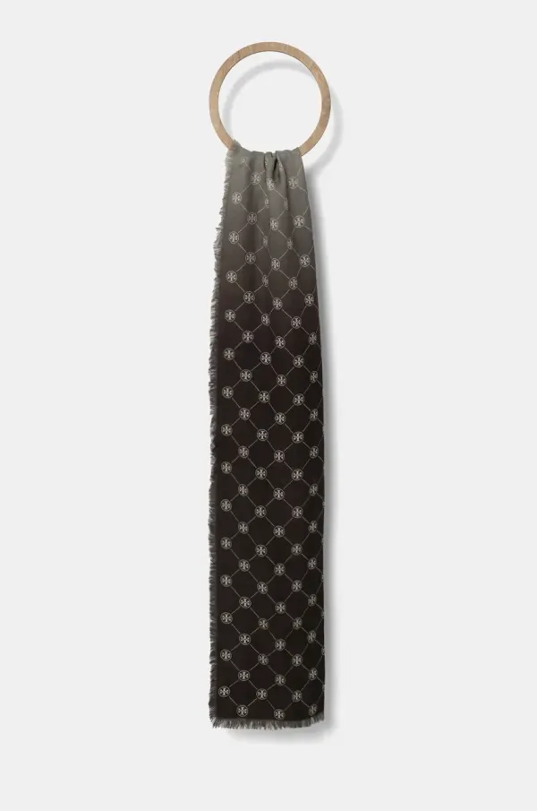 Tory Burch Dugi vuneni šal Tory Burch T Monogram Oblong boja: smeđa, s uzorkom, 169645-250